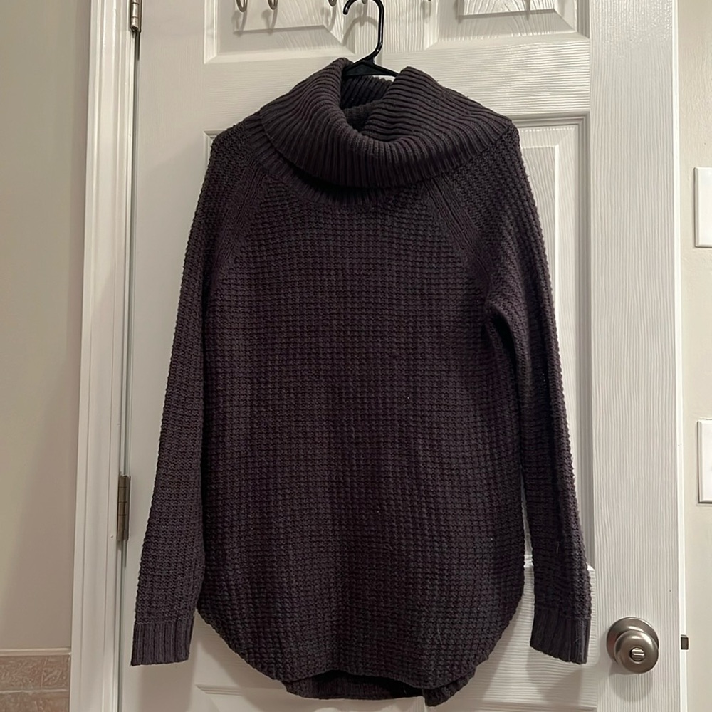 Grey oversized turtle neck/cowl neck sweater